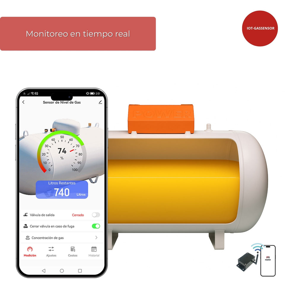 Dispositivo Inteligente con Sensor para Medir Nivel de Gas. Compatible con Alexa IOT | IOT-GASSENSOR