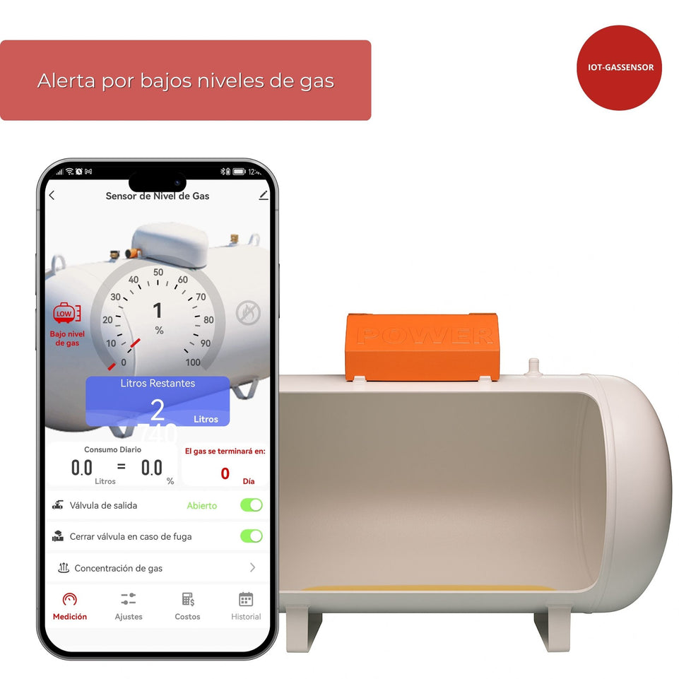 Dispositivo Inteligente con Sensor para Medir Nivel de Gas. Compatible con Alexa IOT | IOT-GASSENSOR