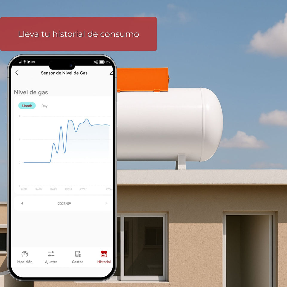 Sensor / Medidor Inteligente de Gas para Tanque Estacionario WiFi IP67 con Válvula Electrónica | IOT-GASSENSORV