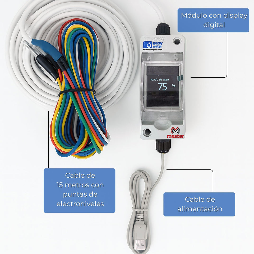 Sensor Medidor de Nivel de Agua para Tinaco o Cisterna Analógico Bluetooth | EASY-WATER