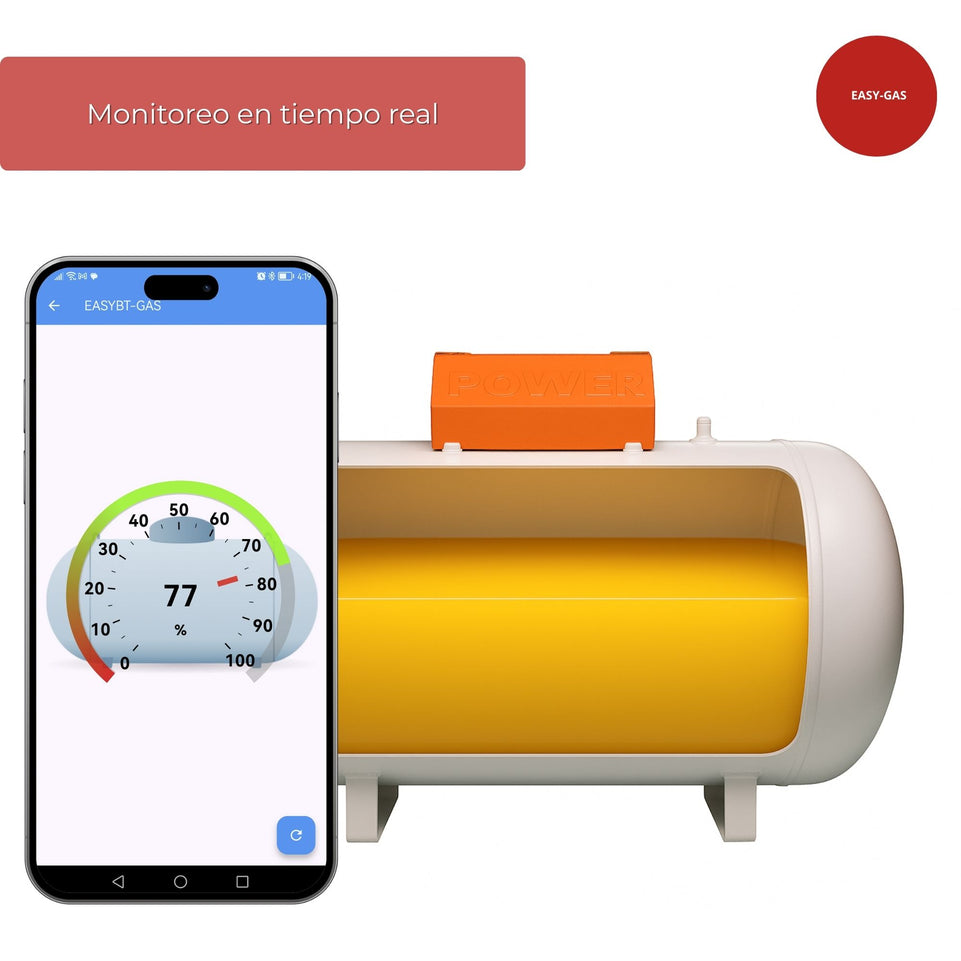 Sensor Medidor Digital de Gas para Tanque Estacionario Pantalla Integrada y con Alarma | EASY-GAS