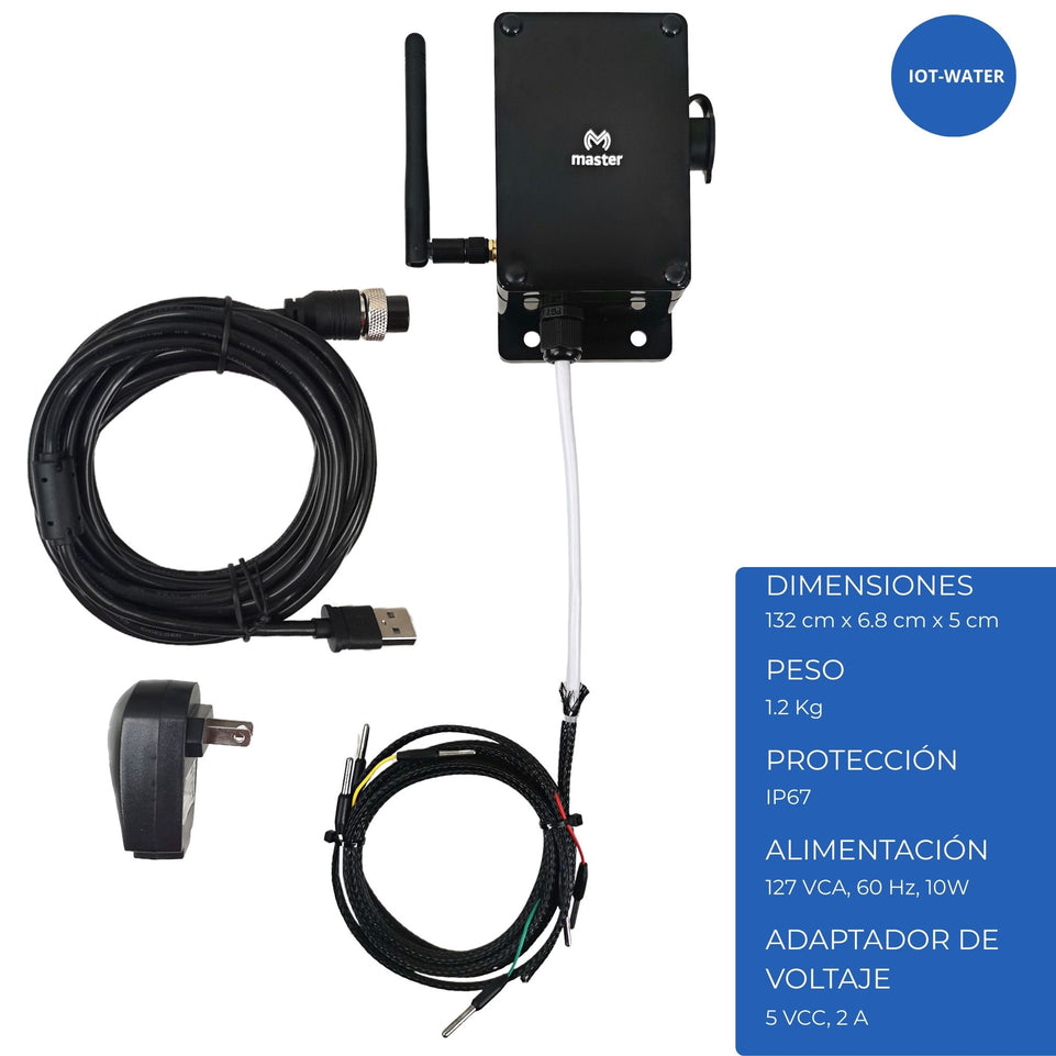 Sensor Medidor Inteligente de Nivel de Agua WiFi para Tinacos y Cisternas Compatible con Alexa | IOT-WATER