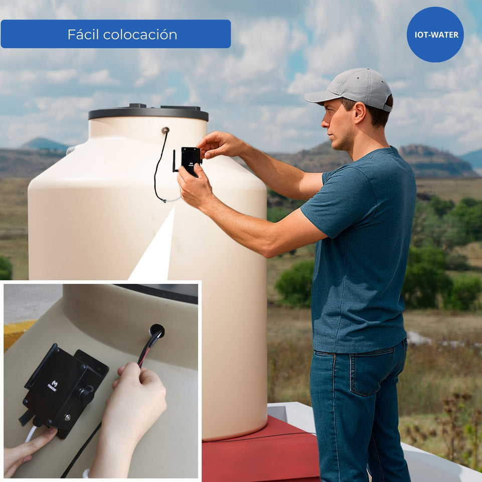 Sensor Medidor Inteligente de Nivel de Agua WiFi para Tinacos y Cisternas Compatible con Alexa | IOT-WATER