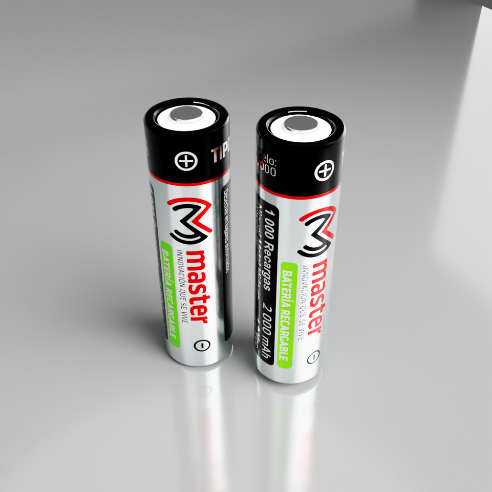 Baterías Recargables AA 2000mAh NiMH – Pack con 2 Piezas