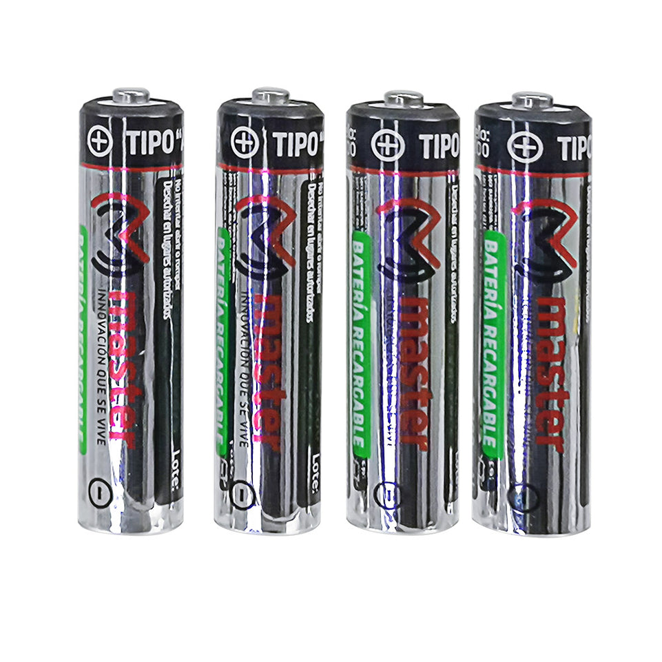 Baterías Recargables AAA 1200mAh NiMH – Pack con 4 Piezas