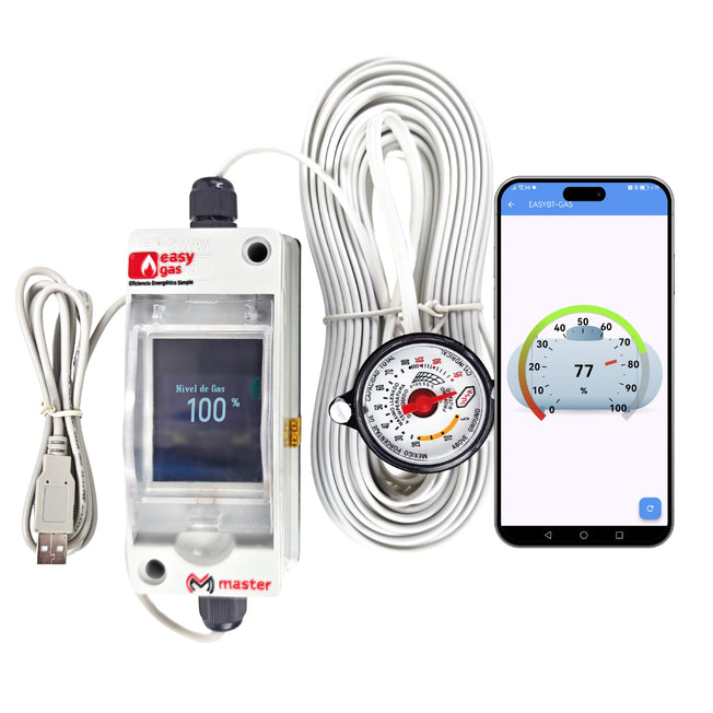 Sensor Medidor Digital de Gas para Tanque Estacionario Pantalla Integrada y con Alarma | EASY-GAS