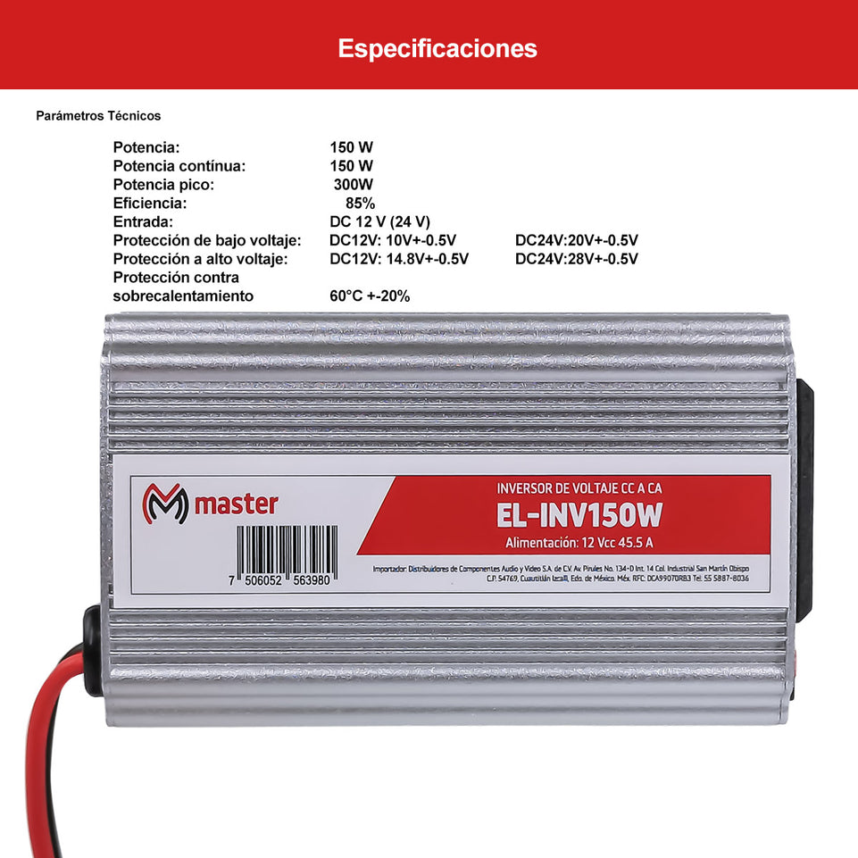Inversor de voltaje | EL-INV150W