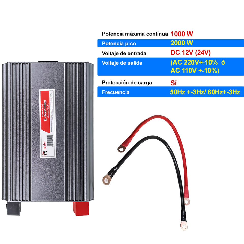 Inversor de onda pura 1000W | EL-INVP1000W
