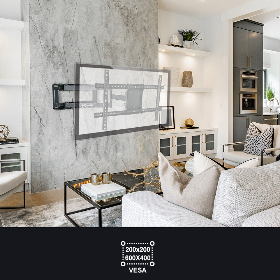 Soporte Móvil con brazo para TV y Pantallas 40”–75” | Altura Ajustable y Base de Acero | HO-ARML90