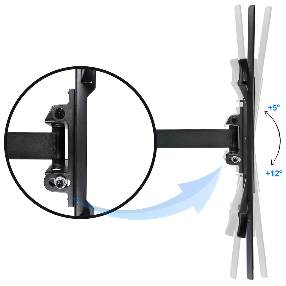Soporte Móvil con brazo para TV y Pantallas 40”–75” | Altura Ajustable y Base de Acero | HO-ARML90