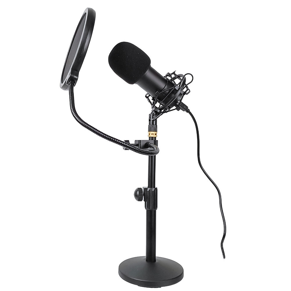 Kit de micrófono de condensador con soporte para Podcast-Streaming