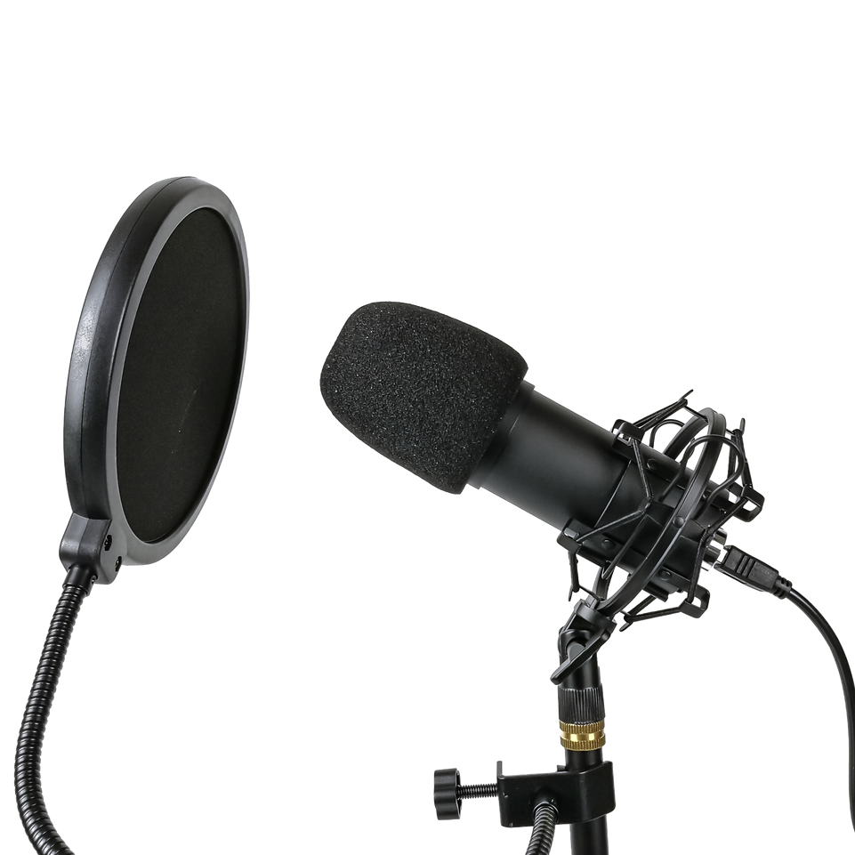 Micrófono, condensador y soporte para Streaming