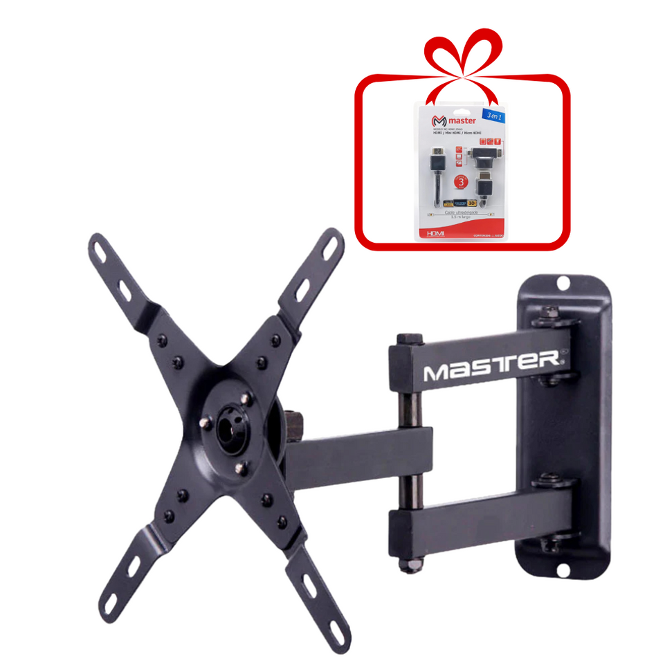 Soporte de Pared con Brazo Articulado para Pantalla de TV 13”–43” | HO-LCDBR13-37