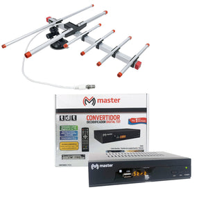 Kit Decodificador Digital para TV+ Antena para exterior e interior