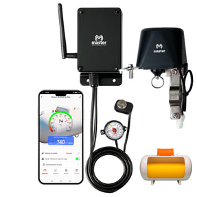 Sensor / Medidor Inteligente de Gas para Tanque Estacionario WiFi IP67 con Válvula Electrónica | IOT-GASSENSORV