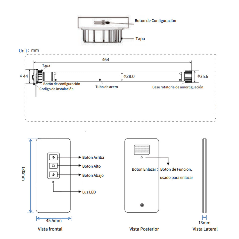 Motor Inteligente para Persianas con Control | IOT-MOTORBLIND