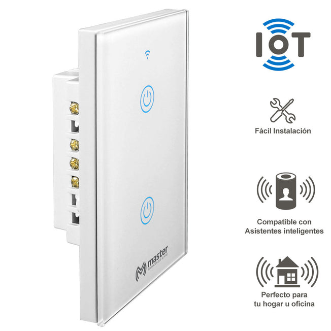 Apagador Doble Inteligente WiFi | IOT-WSWITCH2