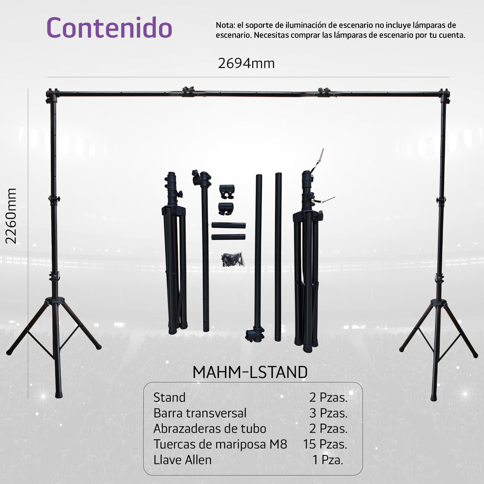 Soporte de iluminación escénica, Sistema de armadura de iluminación | MAHM-LSTAND