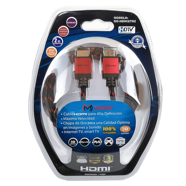 Cable HDMI 1.4 MC-HDMIXTR2: Resistente y Compatible con UHD, Full-HD y HD-Ready