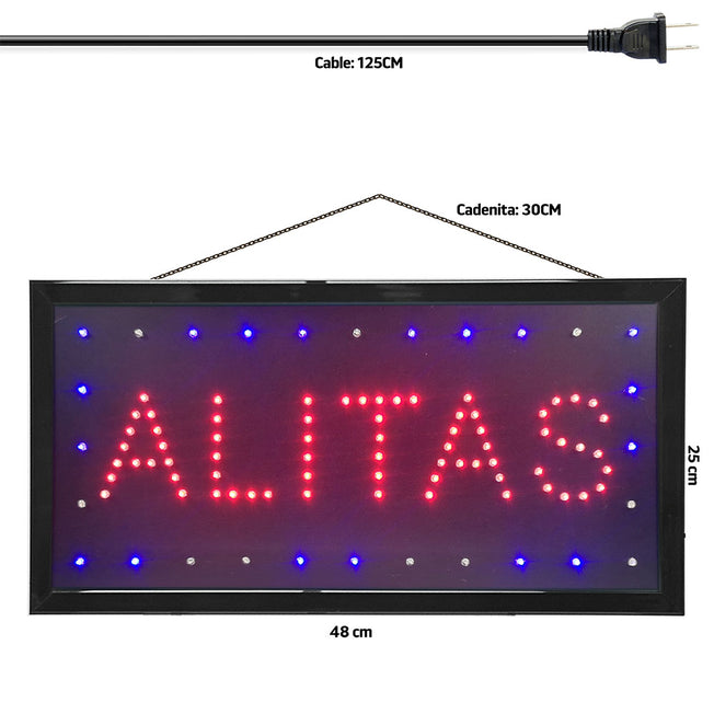 Letrero LED | ML-LET-ALITAS