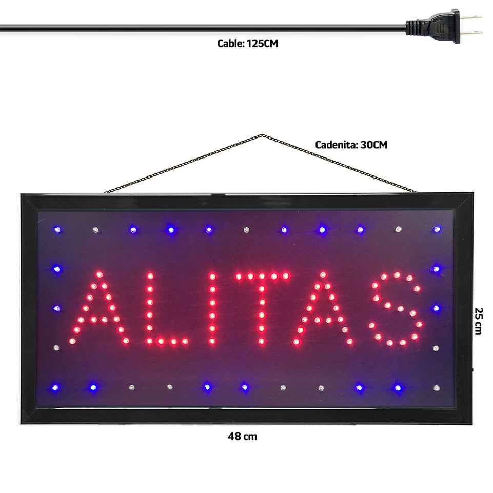 Letrero LED | ML-LET-ALITAS