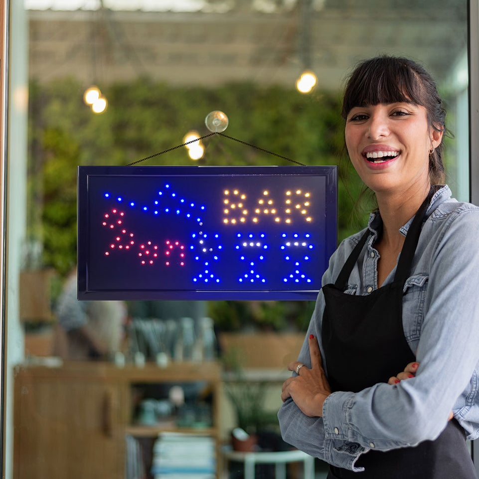 Letrero LED, mensaje "BAR" | ML-LET-BAR