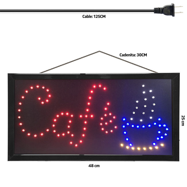 Letrero LED "Café" | ML-LET-CAFE