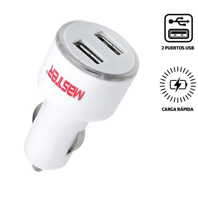 Cargador Automotriz USB Doble Salida 5V 2.1A | MP-AUTADAP2