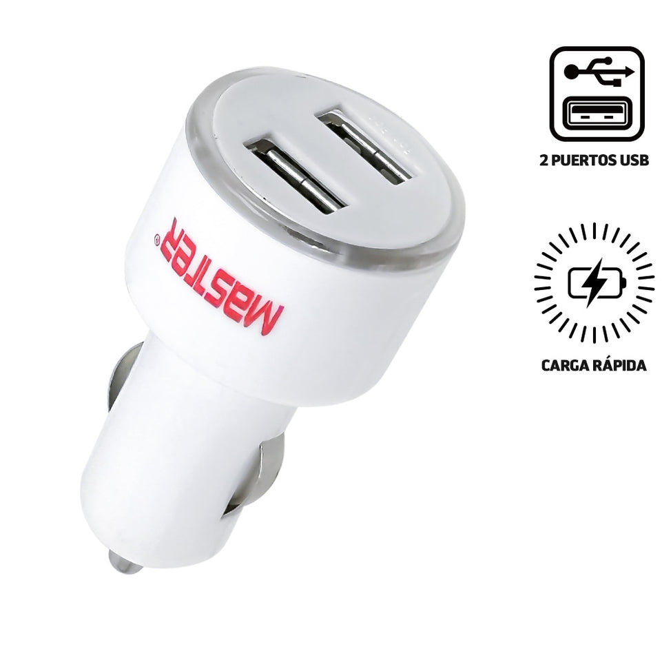 Cargador Automotriz USB Doble Salida 5V 2.1A | MP-AUTADAP2