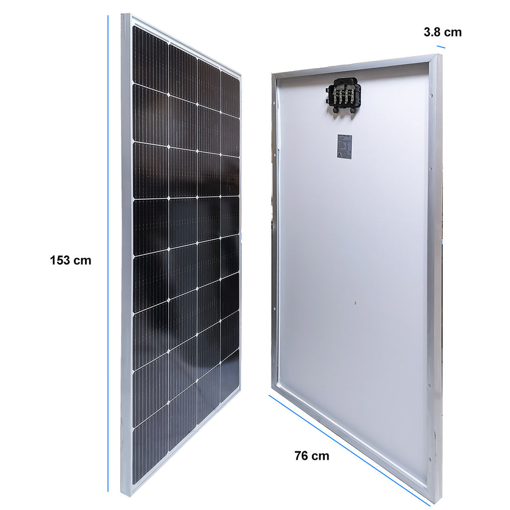 Panel solar policristalino con estructura de aluminio, 250W  | MP-CELDA250W