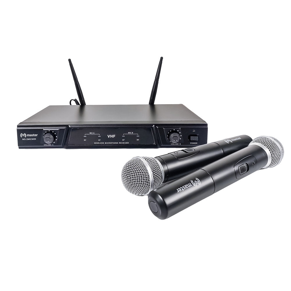 Sistema profesional con 2 micrófonos inalámbricos VHF | MS-2MICWIR