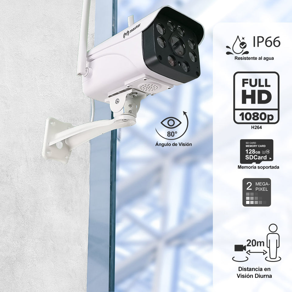 Cámara de Seguridad IP HD para Exterior Compatible con Tuya | MS-CAMEXTTUYA