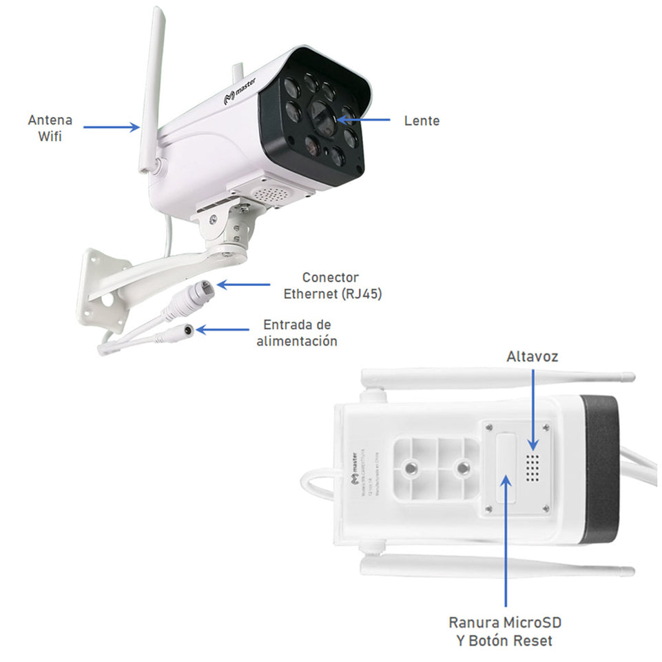 Cámara de Seguridad IP HD para Exterior Compatible con Tuya | MS-CAMEXTTUYA