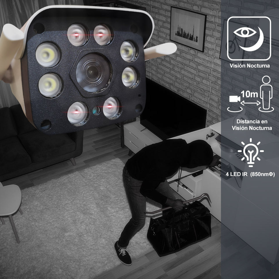 Cámara de Seguridad IP HD para Exterior Compatible con Tuya | MS-CAMEXTTUYA