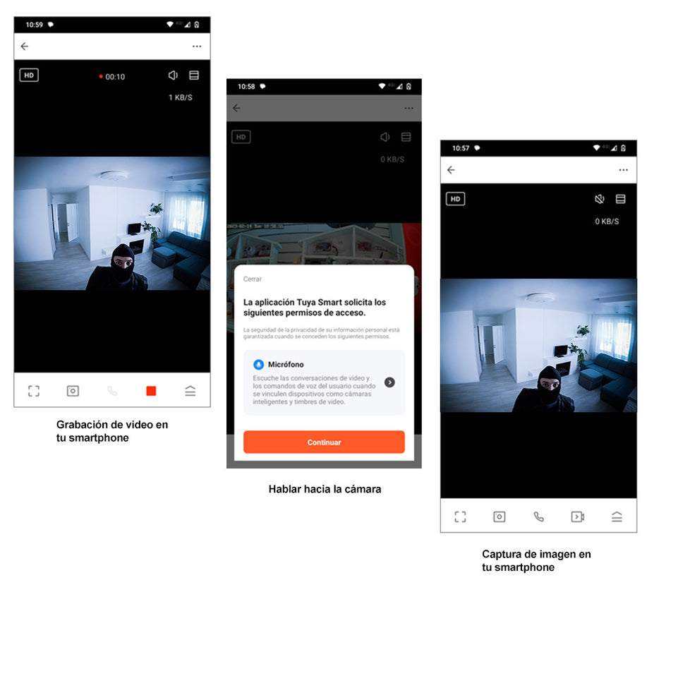 Cámara de Seguridad IP HD para Exterior Compatible con Tuya | MS-CAMEXTTUYA