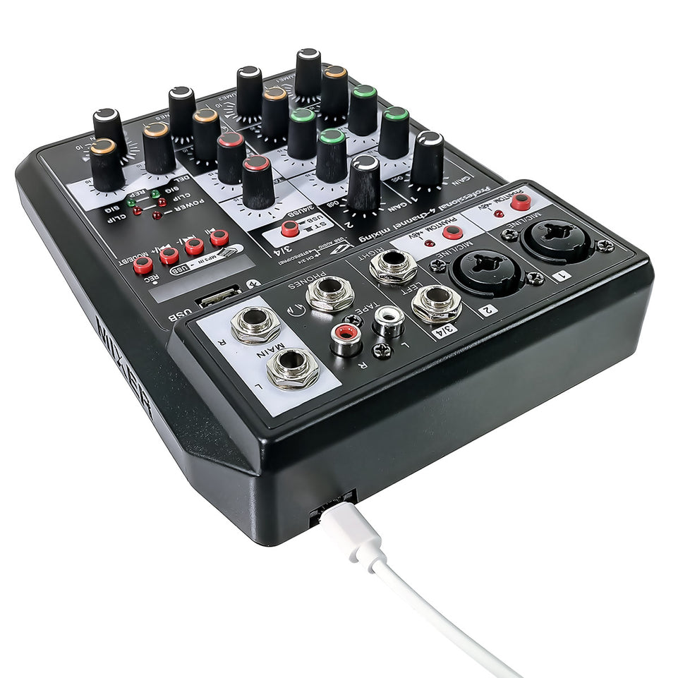 Mezcladora Activa MS-MIXERACTIVE, 4 canales