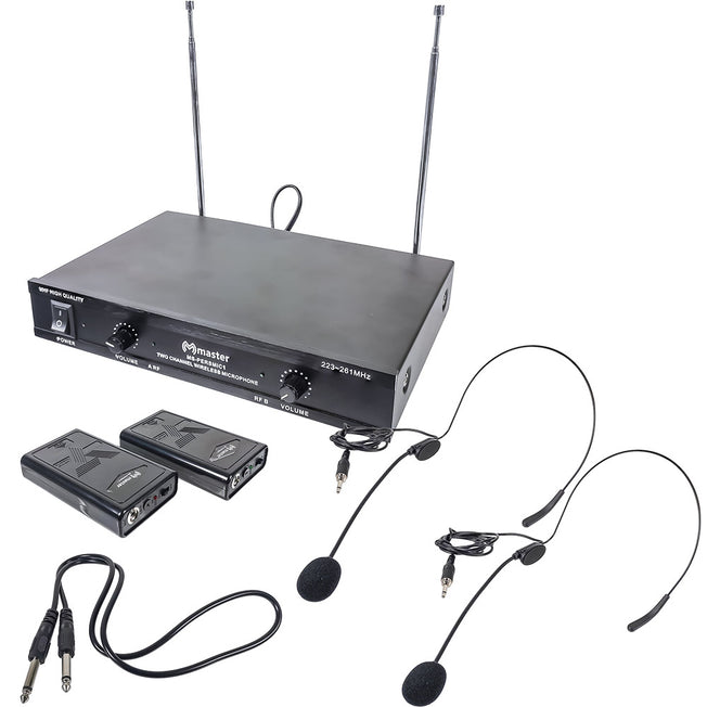 Sistema profesional de 2 micrófonos inalámbricos VHF | MS-PERSMIC1