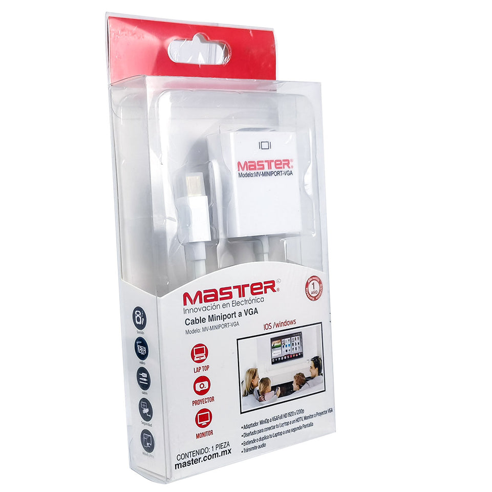 Convertidor de mini display port a VGA | MV-MINIPORT-VGA
