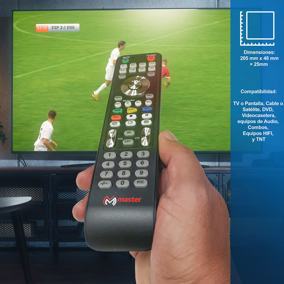 Control Remoto Universal 8 en 1 para TV, DVD, SKY, Audio y Más | RM-UNI8IN1