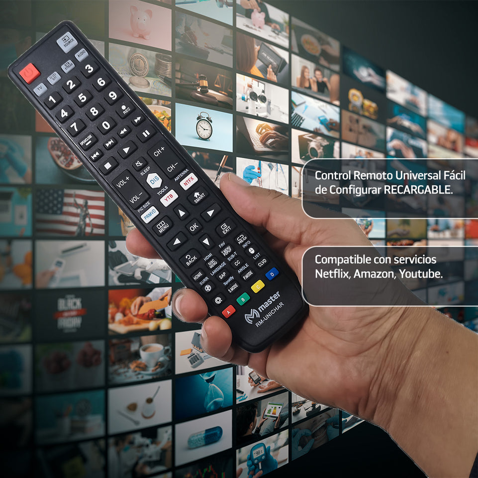 Control Remoto Universal Recargable RM-UNICHAR | Sin Pilas y Ecológico