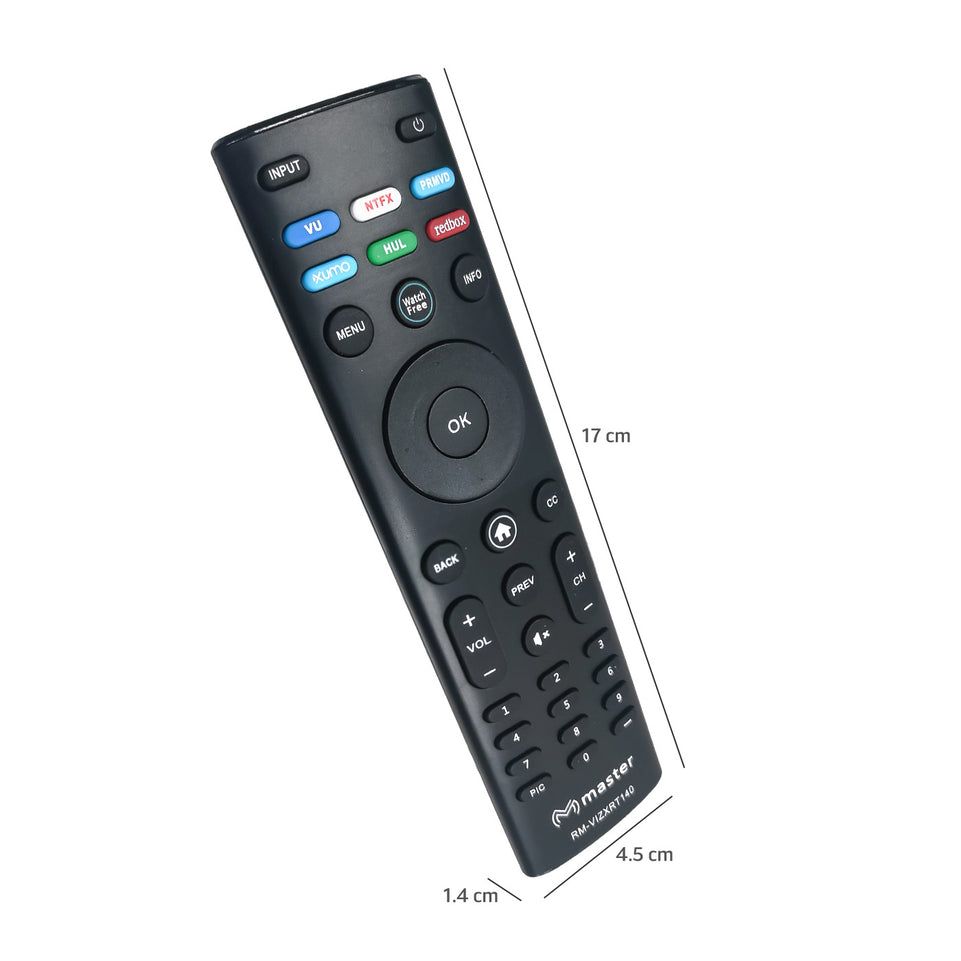 Control Remoto de Reemplazo Compatible con TV Vizio | RM-VIZXRT140