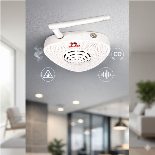 Sensor / Medidor Inteligente de Humo, Monóxido de Carbono, Ruido y Gases Combustibles Alarma de Voz y Alta Sensibilidad | EASY-RUIDO-MONOXIDO