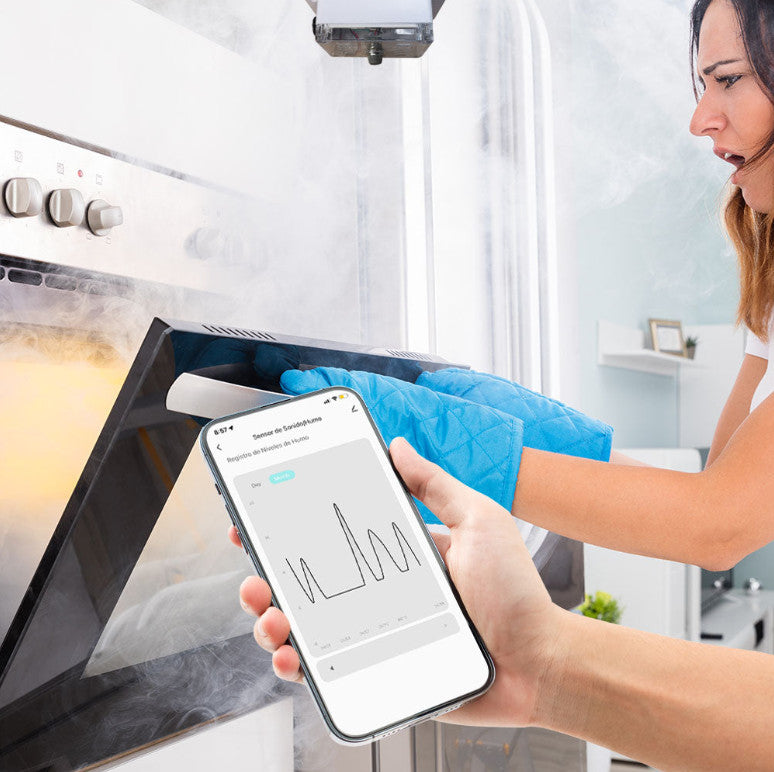 Sensor Medidor Inteligente de Ruido, Humo y Monóxido de Carbono WiFi | IOT-SMOKE