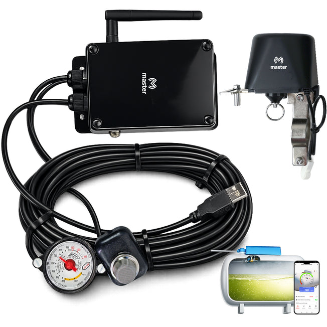 Sensor / Medidor Inteligente de Gas para Tanque Estacionario WiFi IP67 con Válvula Electrónica | IOT-GASSENSORV