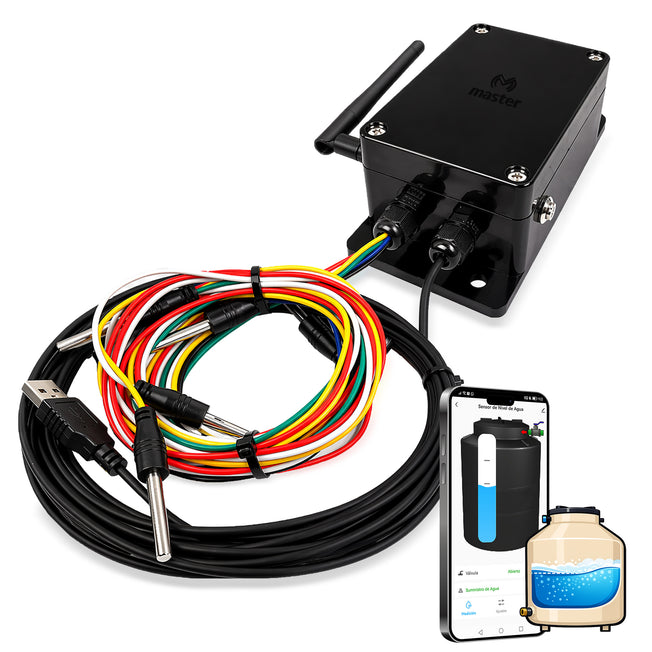 Sensor Medidor Inteligente de Nivel de Agua WiFi para Tinacos y Cisternas Compatible con Alexa | IOT-WATER