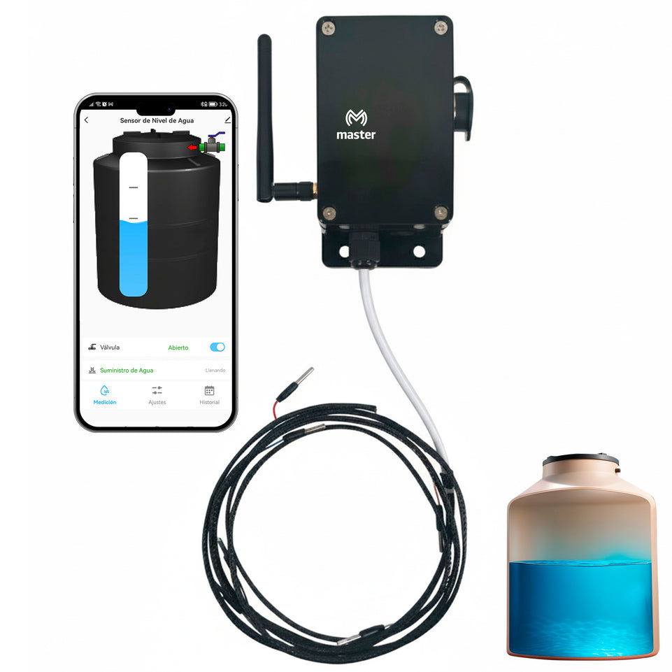 Sensor Medidor Inteligente de Nivel de Agua WiFi para Tinacos y Cisternas Compatible con Alexa | IOT-WATER