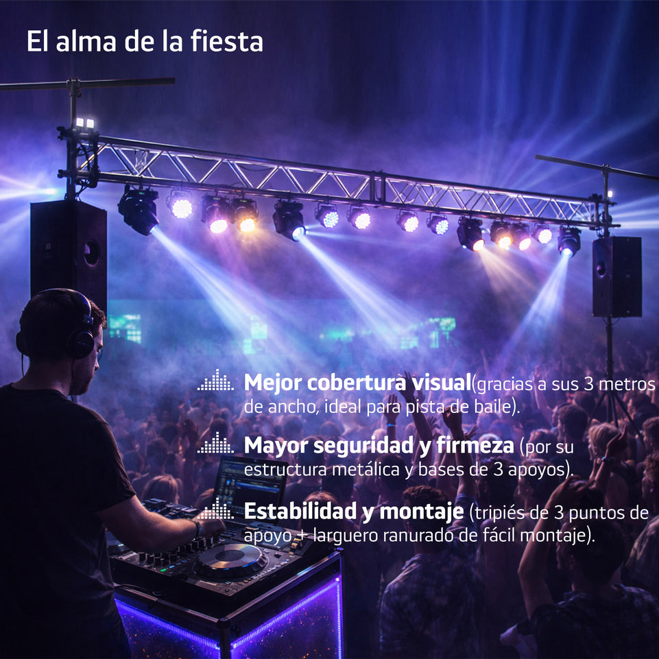 Estructura para Luces de Eventos 90 kg Master | MAHM-LLSTAND