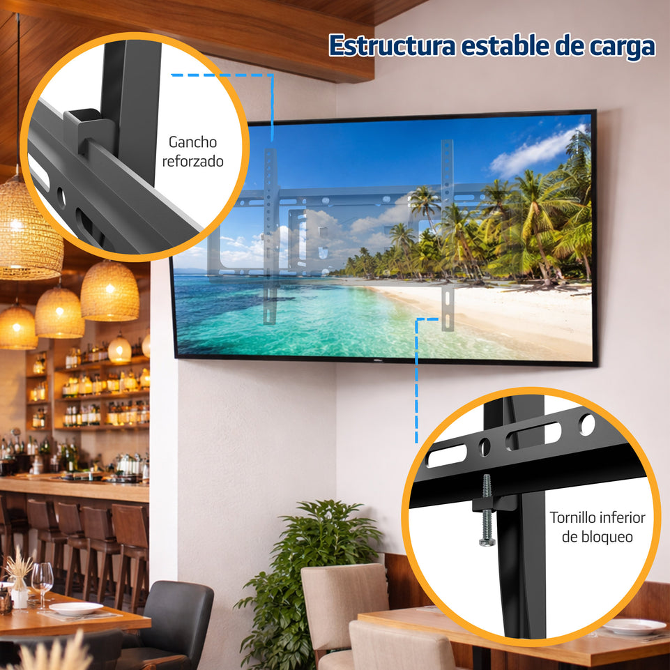 Soporte para TV de Esquina STEEL-CORNER 32” a 72” | Doble Brazo Abatible