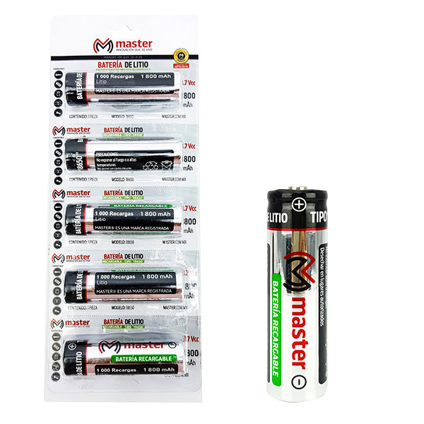 Batería Recargable 18650 de Litio 3.7V – 2000mAh