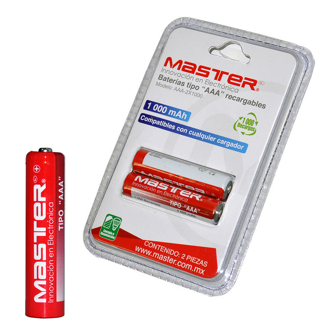 Batería Recargable AAA 1000mAh NiMH